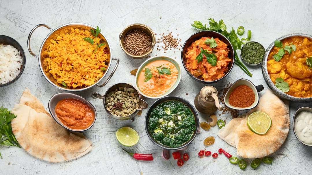 Traditional Indian spices and ingredients